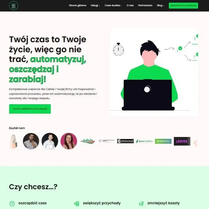 Fragment nowej strony internetowej firmy Devesol