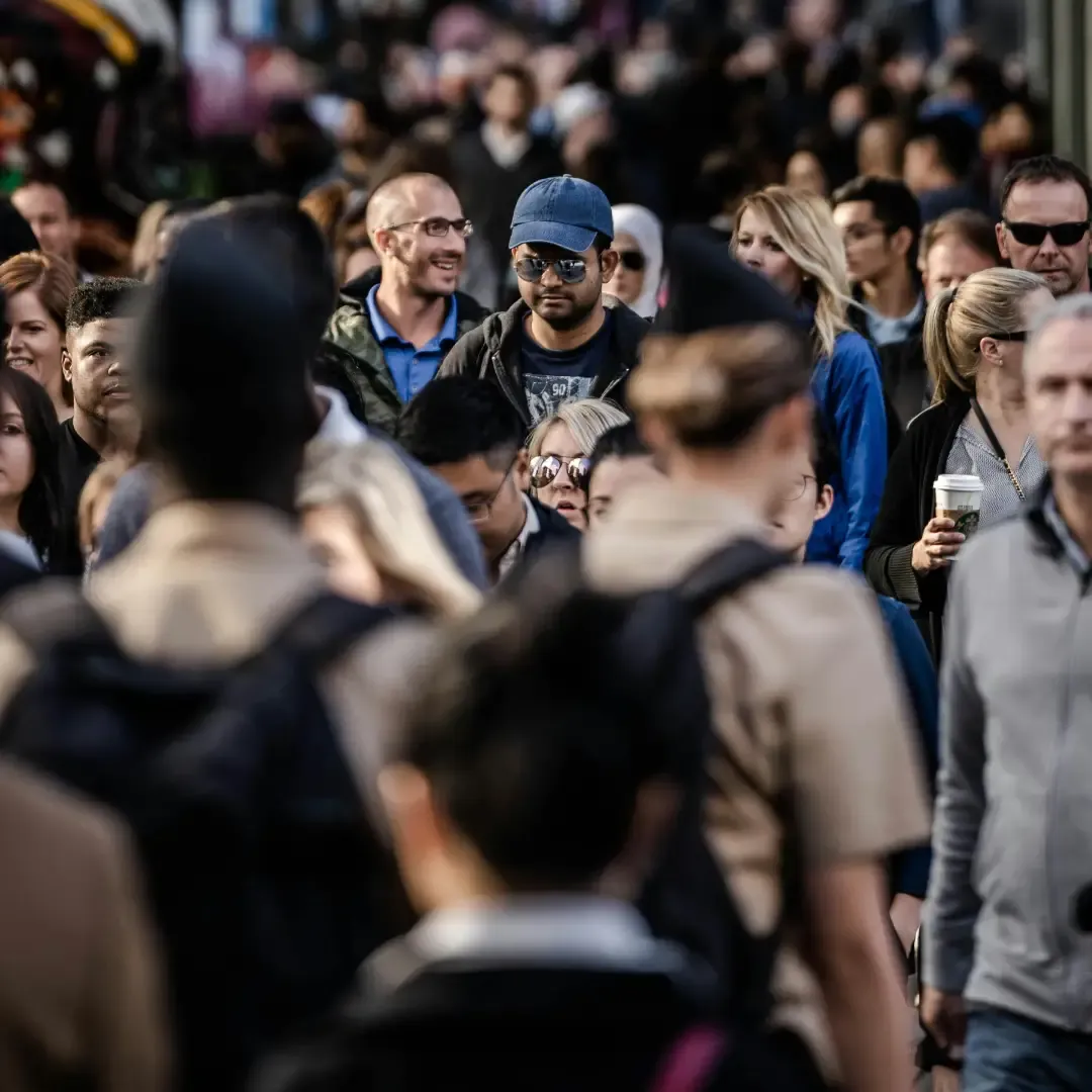 Tłum ludzi - większość z nich to posiadacze lub użytkownicy stron internetowych.