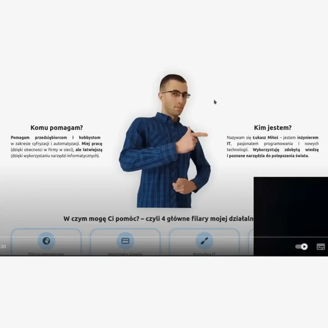 Fragment nieistniejącej strony www.lukasz-milos.pl